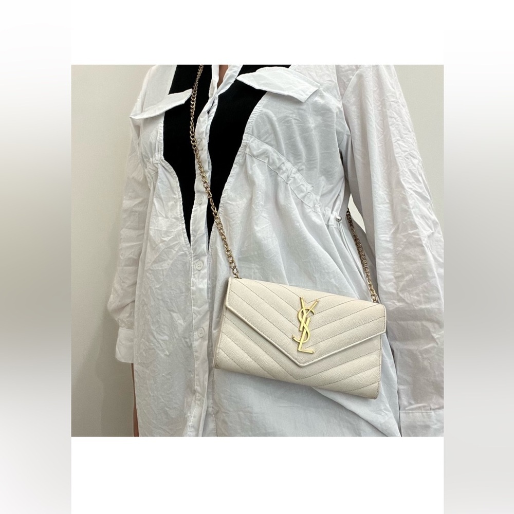 Sold-YSL Cassandre Flap Wallet on Chain - Picture 11 of 12